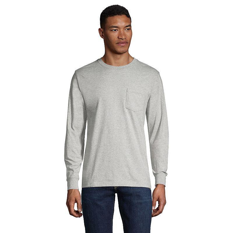 Lands End Big & Tall Super-t Long Sleeve T-Shirt with Pocket Product Image