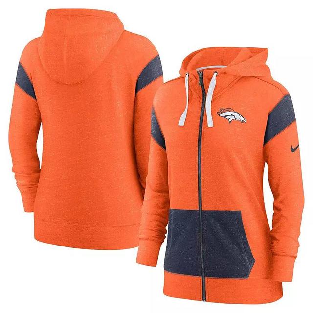 Womens Nike /Navy Denver Broncos Monaco Lightweight Full-Zip Hoodie Product Image