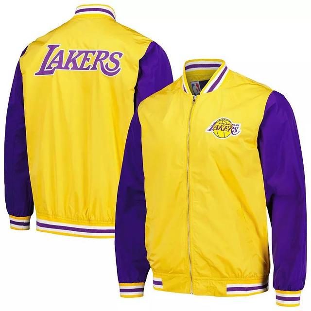 Mens Jh Design Yellow Los Angeles Lakers Full-Zip Bomber Jacket Product Image