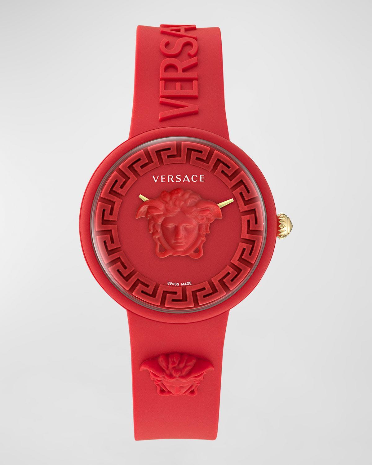 Versace Womens Swiss Medusa Pop Yellow Silicone Strap Watch 39mm Product Image