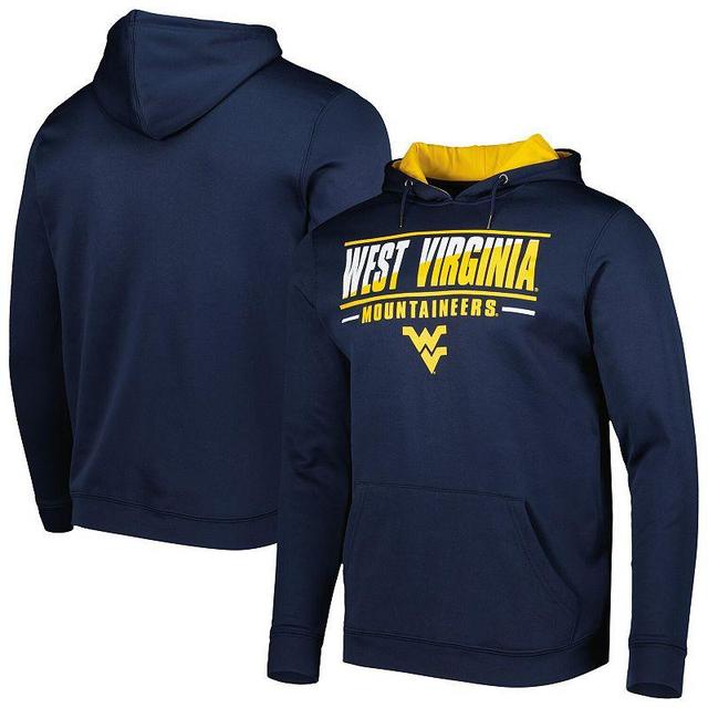 Mens Colosseum West Virginia Mountaineers Slash Stack 2.0 Pullover Hoodie Blue Product Image