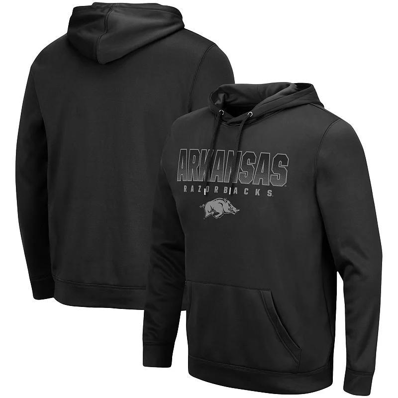 Mens Colosseum Black BYU Cougars Blackout 3.0 Pullover Hoodie Product Image