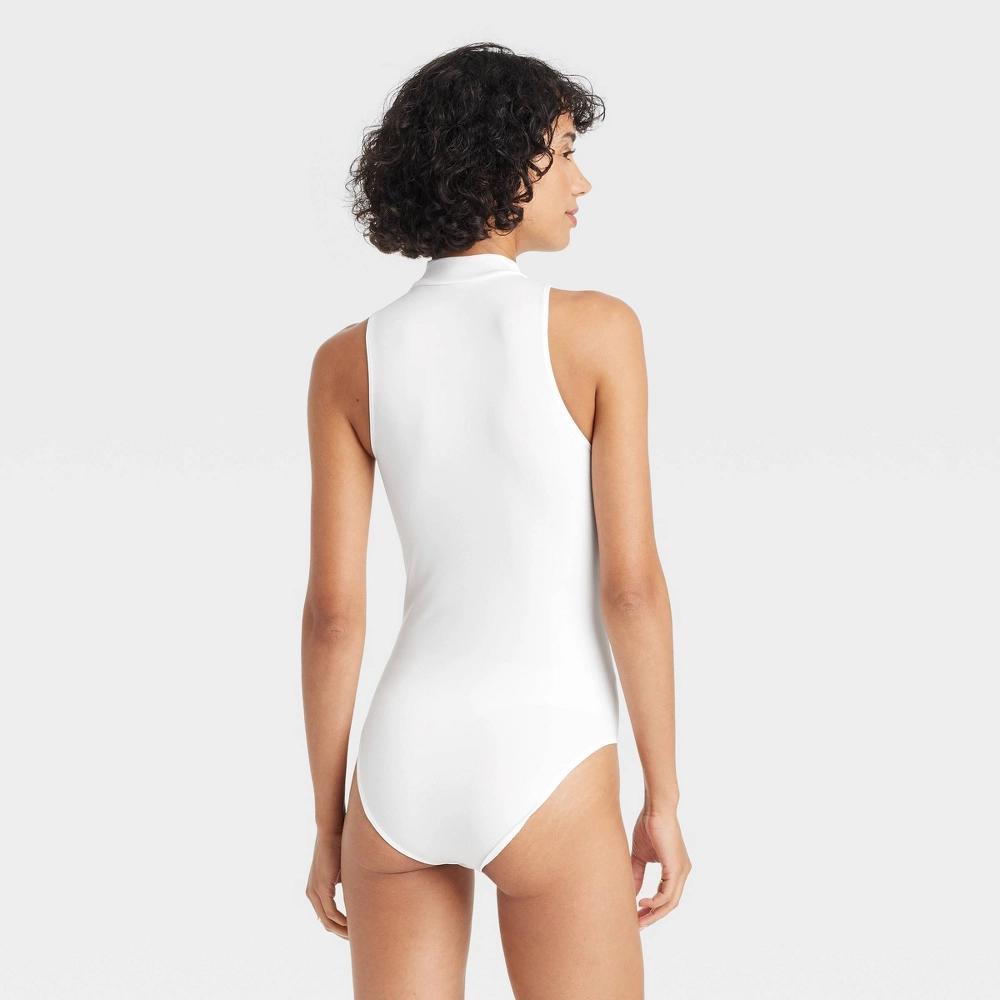 Women's Seamless Bodysuit - A New Day™ White XS Product Image