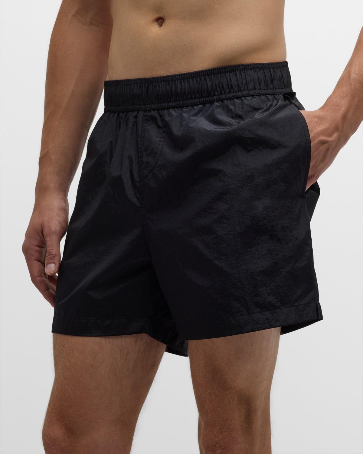 Mens Crinkle Nylon Swim Trunks Product Image