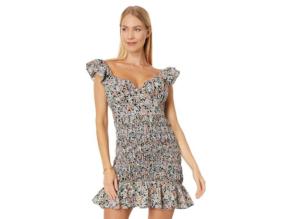 English Factory Floral Smocked Mini Dress Multi) Women's Dress Product Image