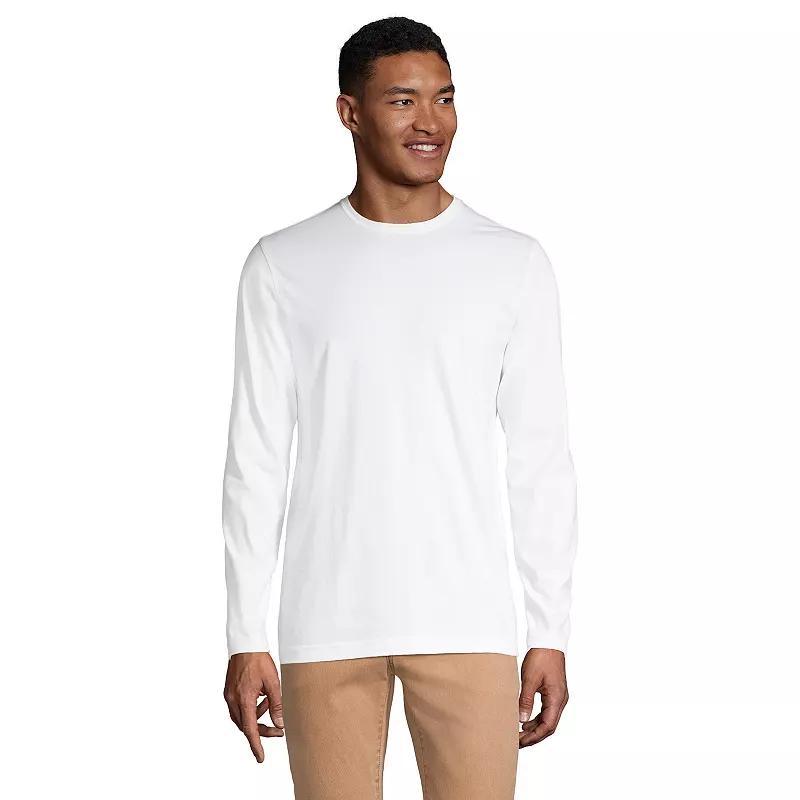 Men's Big Long Sleeve Supima Tee - Lands' End Product Image