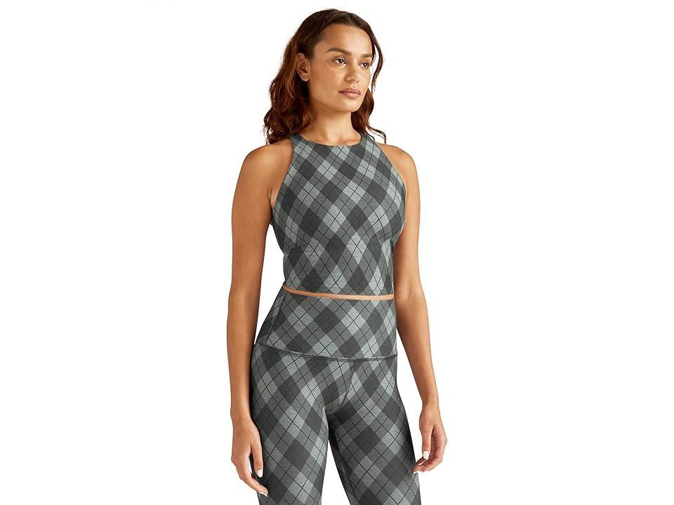 Beyond Yoga Softmark Refocus Cropped Tank Beyond Argyle) Women's Clothing Product Image