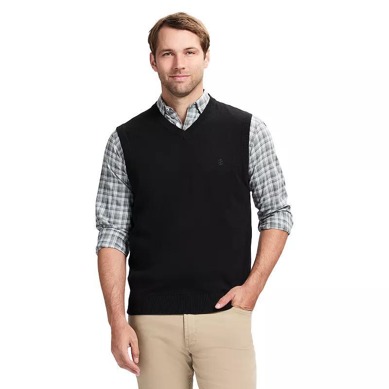 Mens IZOD Premium Essentials Solid V-Neck 12-Gauge Sweater Vest Product Image