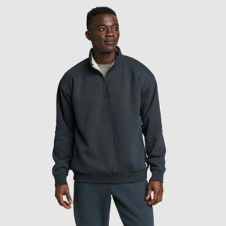 Men's Eddie Bauer Signature Fleece Faux Shearling-Lined 1/4-Zip Product Image