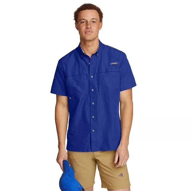 Big & Tall Eddie Bauer Ripstop Guide Short Sleeve Button Down Shirt, Mens Product Image