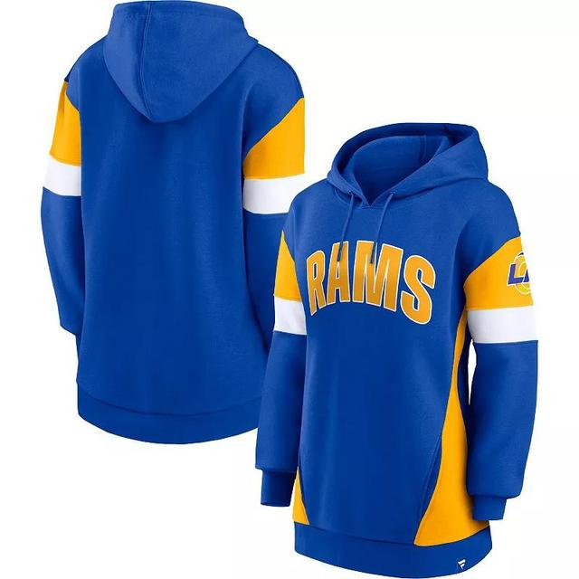 Women's Fanatics Branded Royal/Gold Los Angeles Rams Lock It Down Pullover Hoodie Product Image