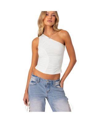 Edikted Womens Ivy Ruched One Shoulder Top Product Image