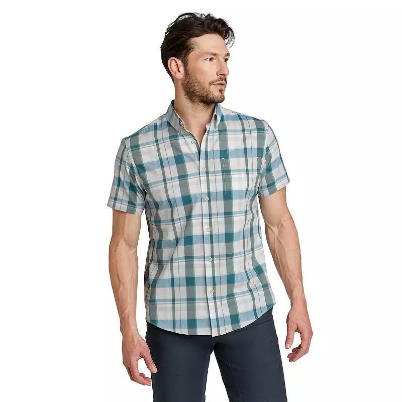 Big & Tall Eddie Bauer Voyager Flex Short Sleeve Button Down Shirt, Mens Product Image