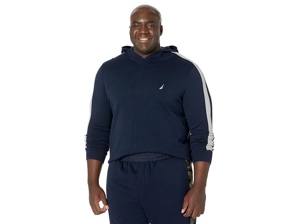 Nautica Big & Tall Big Tall Color-Block Ribbed Pullover Hoodie Men's Clothing Product Image