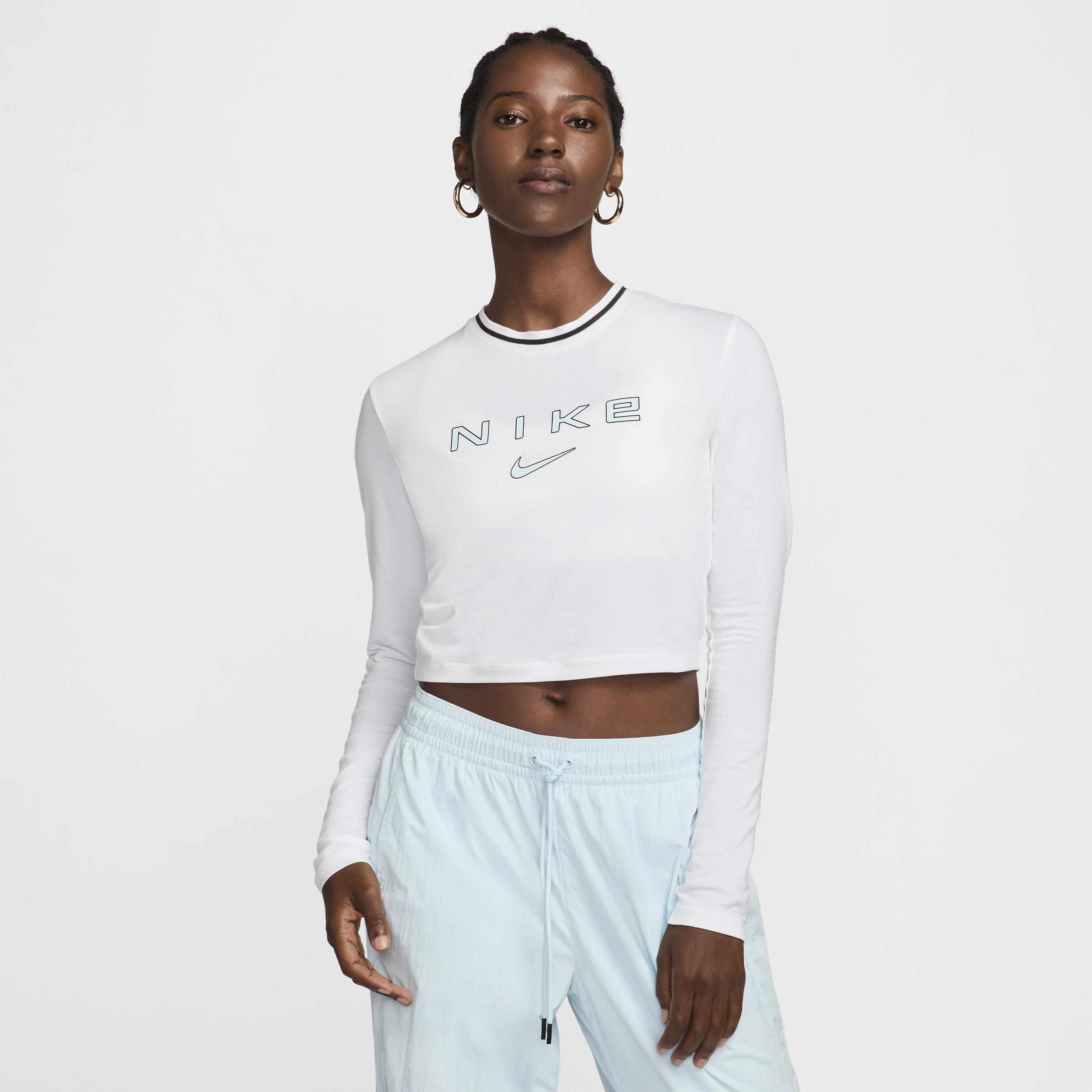 Nike Sportswear Chill Knit Women's Slim Long-Sleeve Cropped Graphic Tee Product Image