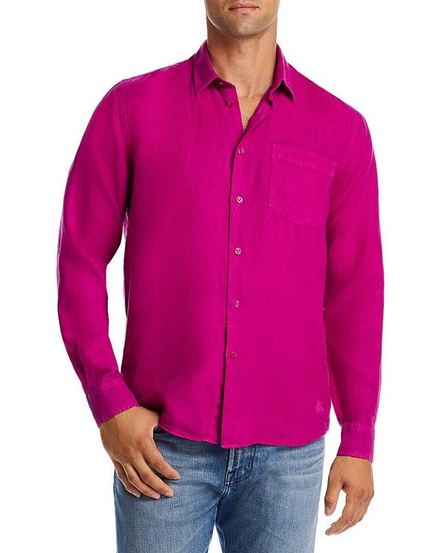 Mens Long-Sleeve Linen Shirt Product Image