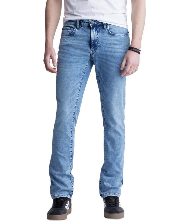 Buffalo David Bitton Mens Ash Slim-Fit Light Blue Jeans in Sanded Wash Product Image