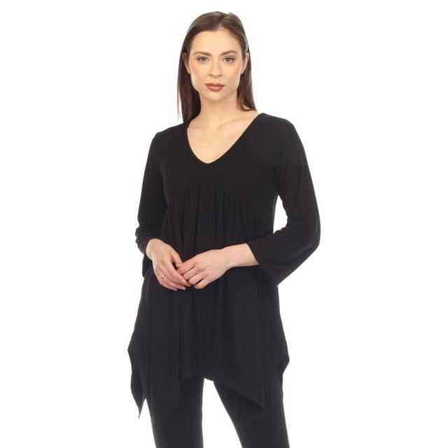 Empire Waist V-Neck Tunic Top Product Image