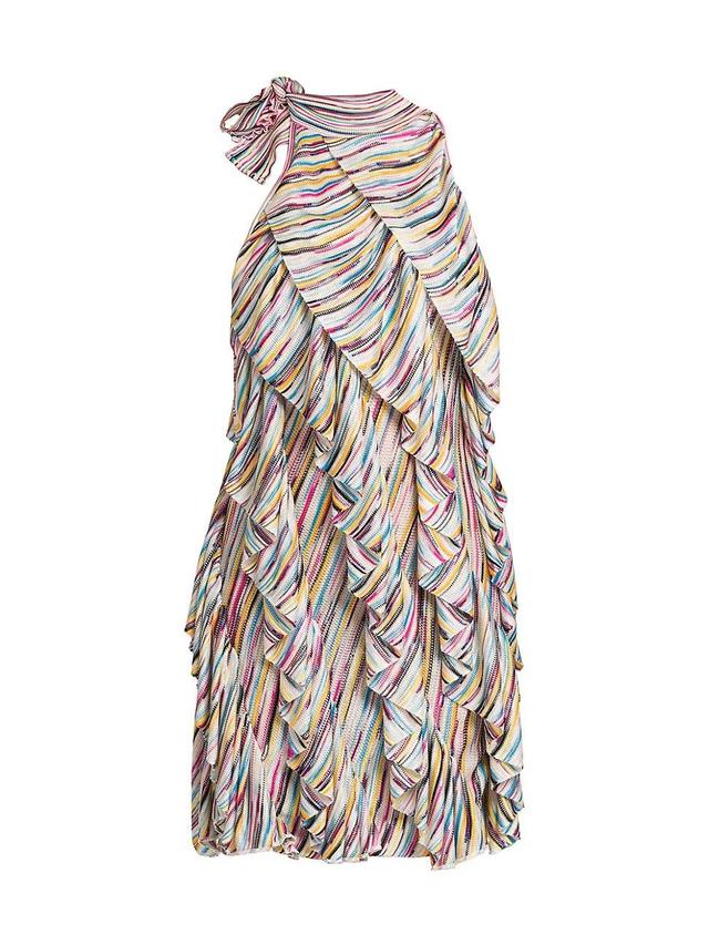 Missoni Space Dye Sleeveless Ruffle Minidress Product Image