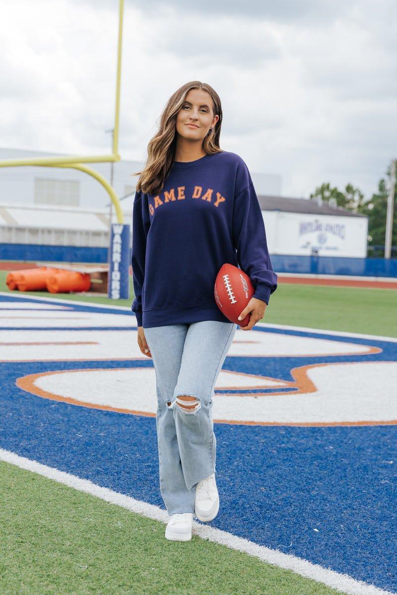 Navy Game Day Sweatshirt Product Image