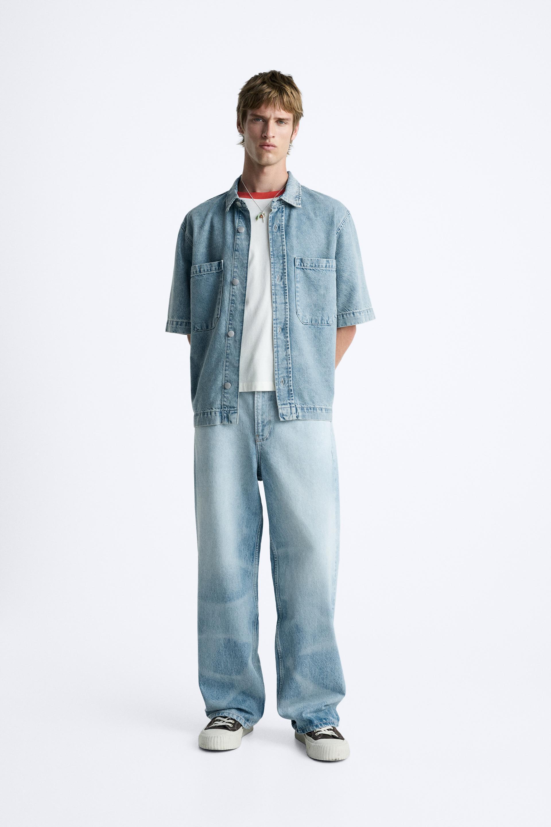 BOXY FIT DENIM SHIRT Product Image