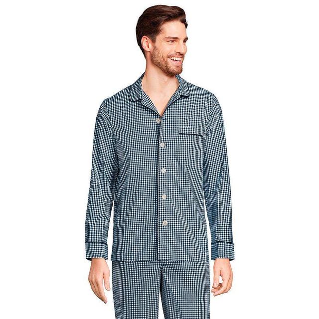 Big & Tall Lands End Broadcloth Pajama Sleep Shirt, Mens Product Image