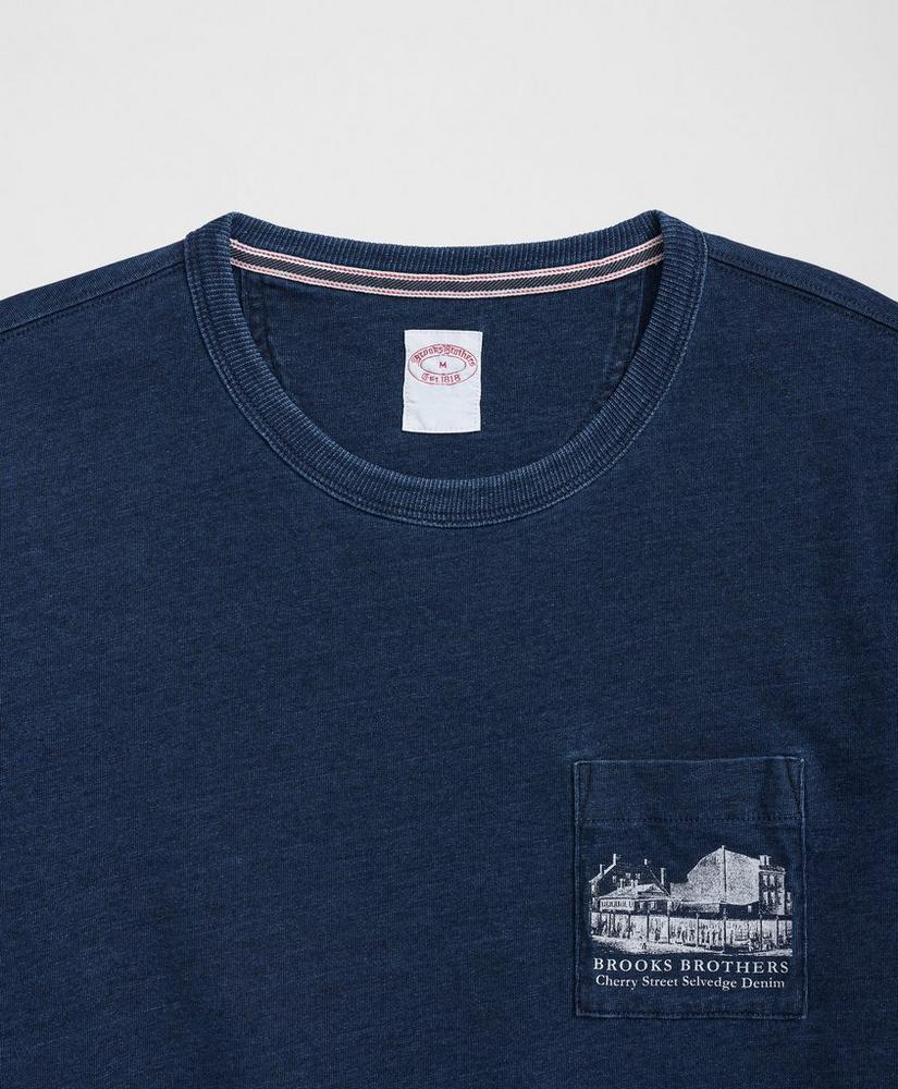 Cherry Street T-Shirt in Indigo Washed Cotton Product Image