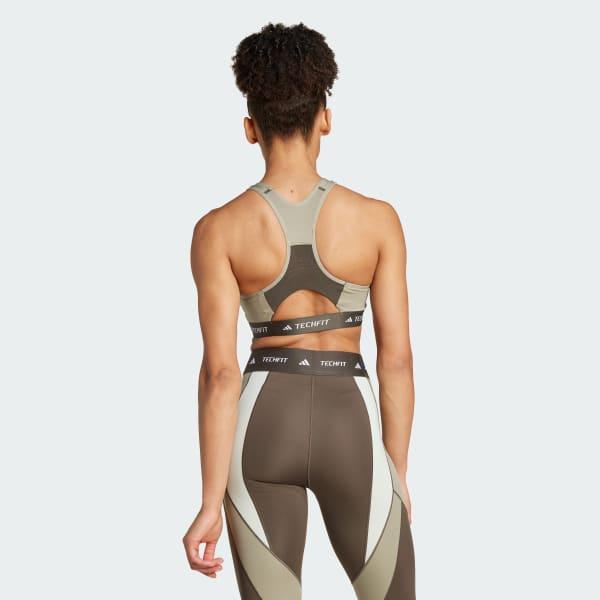 Techfit Medium-Support High-Neck Colorblock Bra Product Image