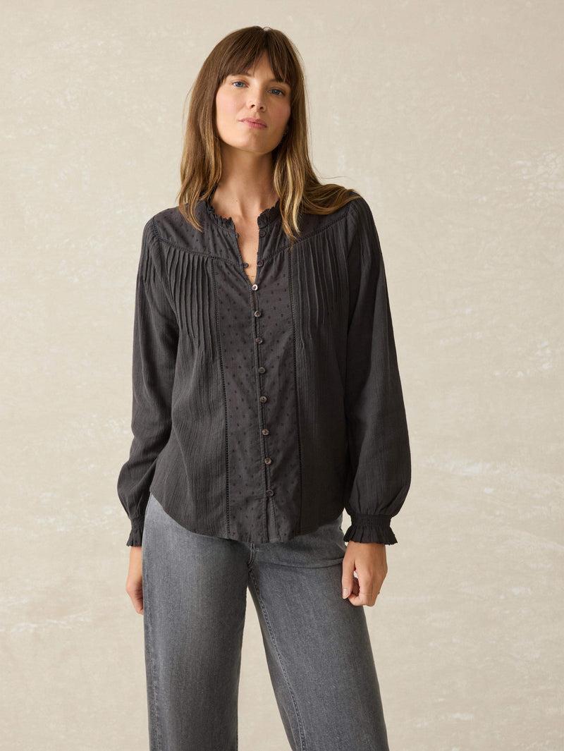 Lily Blouse - Washed Black Product Image