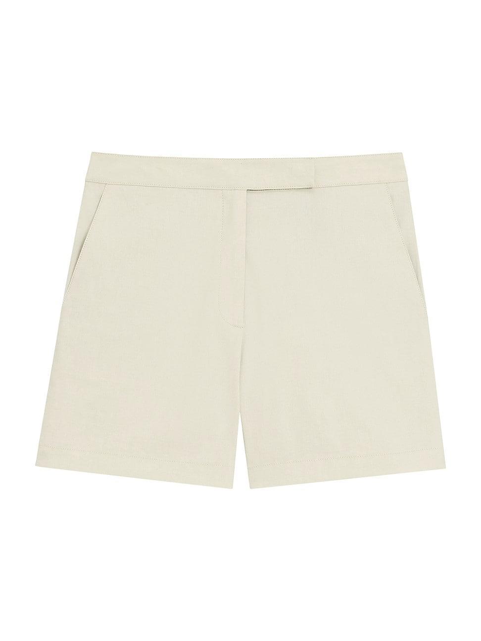 Womens Linen-Blend Shorts Product Image