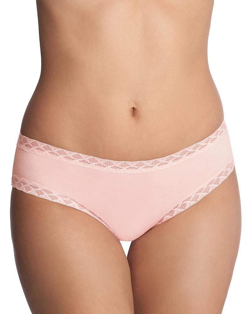 Natori Bliss Lace-Trim Cotton French-Cut Brief Underwear 152058 Product Image