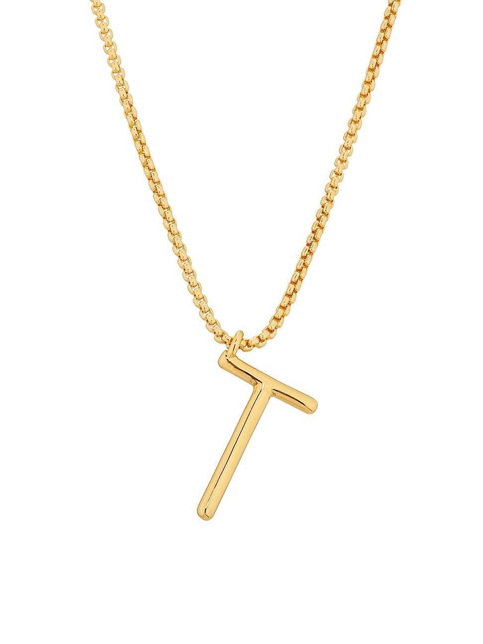 Womens Initial Reaction Goldtone & Enamel Pendant Necklace Product Image