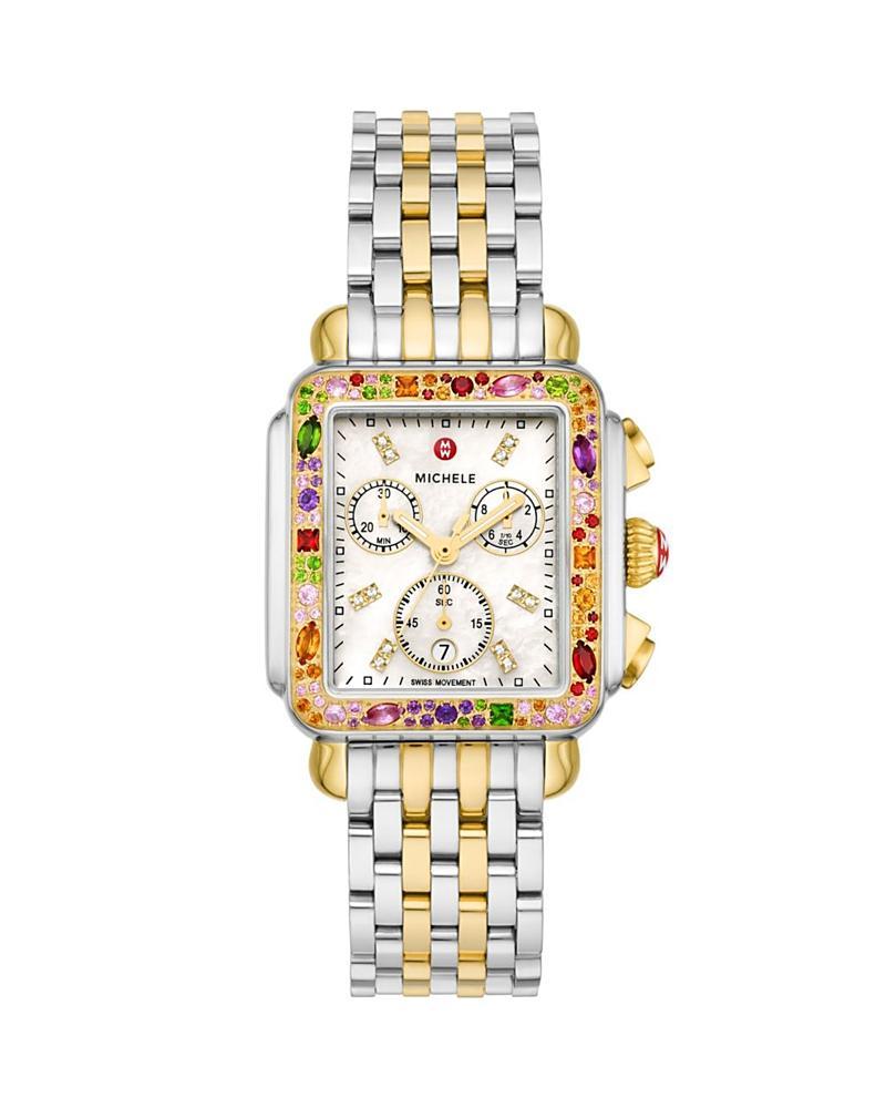 Michele Deco Soiree Two-Tone 18K Gold-Plated Diamond Chronograph, 33m x 35mm Product Image