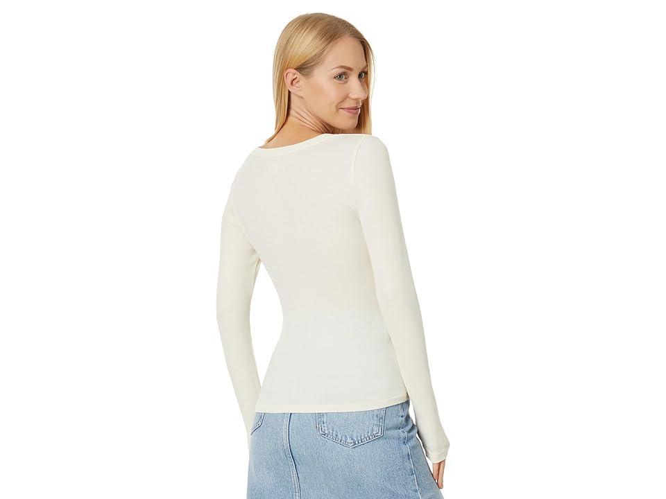 Madewell Long Sleeve V-Neck Rib Top Product Image