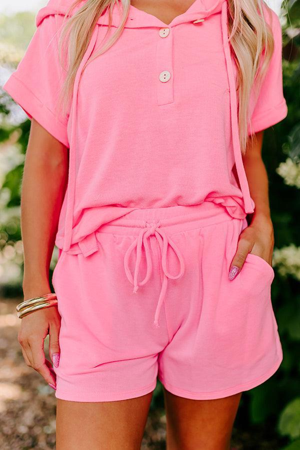 Take A Holiday Shorts In Neon Pink Product Image