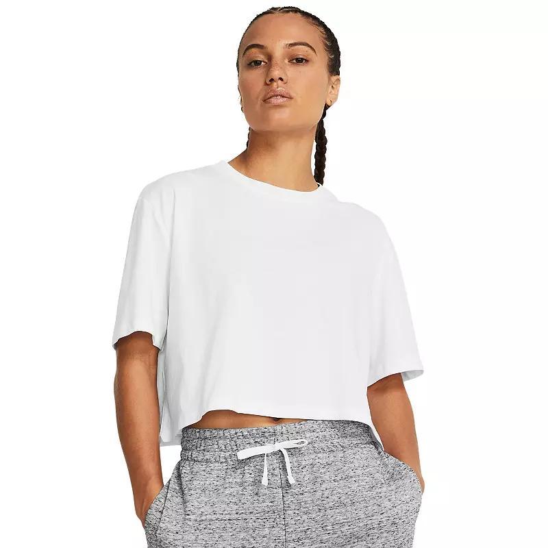 Womens Under Armour Campus Boxy Crop Short Sleeve Tee Product Image