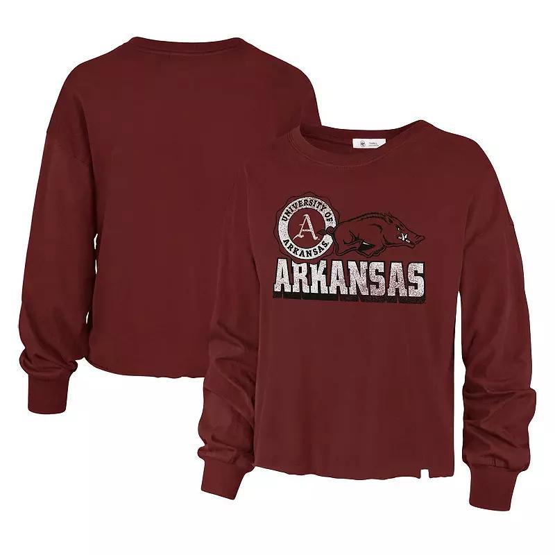 Womens 47 Cardinal Arkansas Razorbacks Bottom Line Parkway Long Sleeve T-Shirt Product Image