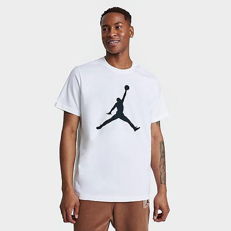 Jordan Mens Jordan Jumpman Crew T-Shirt - Mens White/Black Product Image