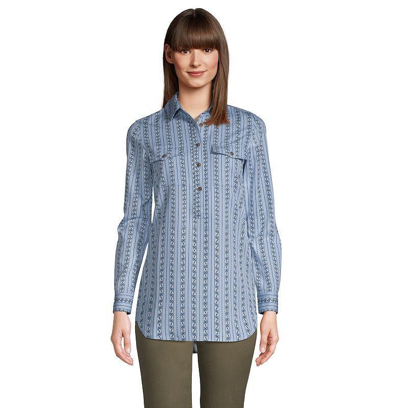 Womens Lands End Relaxed Tunic Shirt Product Image