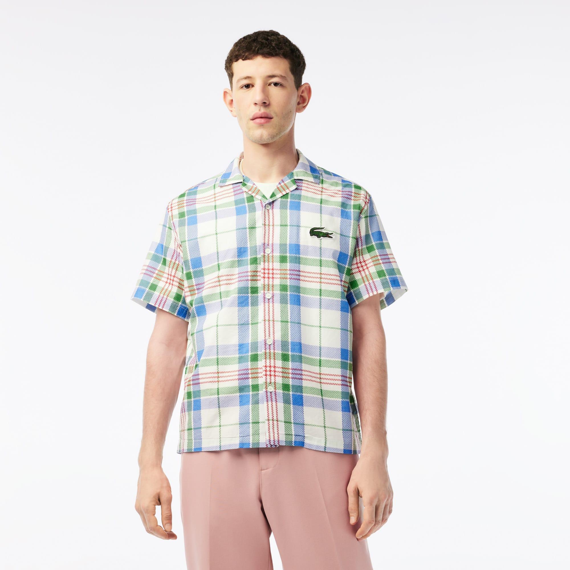 Men’s Short Sleeve Organic Cotton Check Shirt Product Image