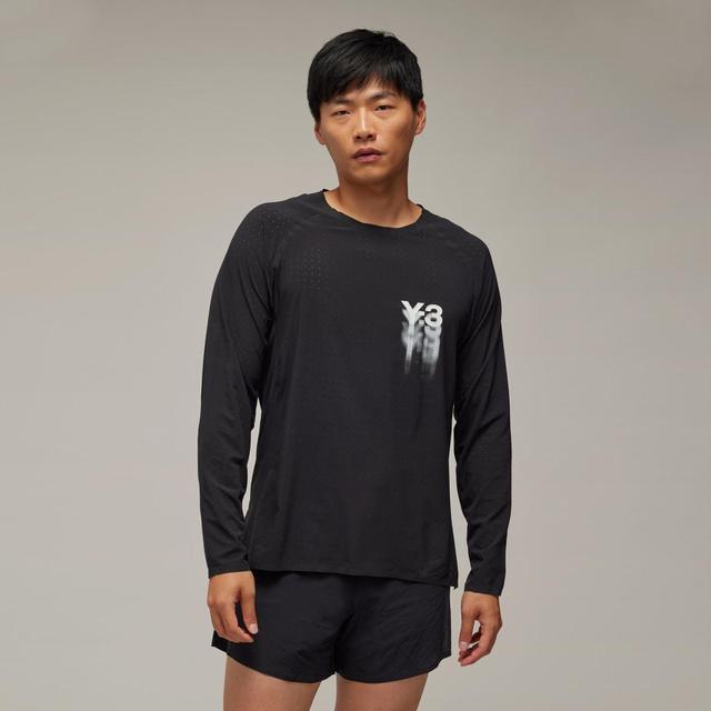 adidas Y-3 Running Long Sleeve Tee Black M Mens Product Image