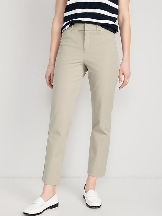 High-Waisted Pixie Straight Pants Product Image