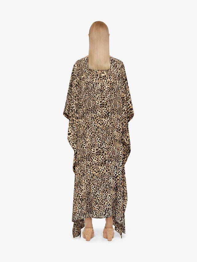 Kaftan in silk with leopard print Product Image