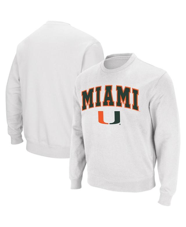 Colosseum Mens Miami Hurricanes Arch & Logo Crew Neck Sweatshirt Product Image