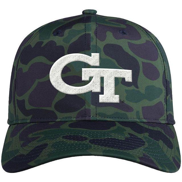 Mens adidas Camo GA Tech Yellow Jackets Military Appreciation Slouch Primegreen Adjustable Hat Product Image