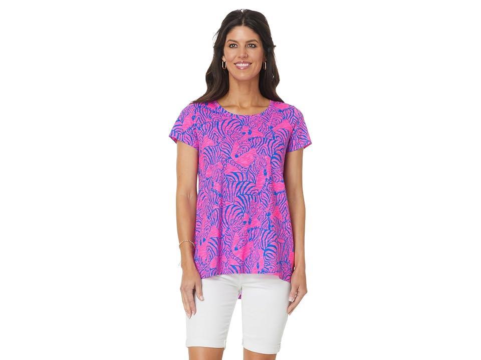 Lilly Pulitzer Etta Scoop Neck (Passion Fruit Pink Wild Nights) Women's Clothing Product Image