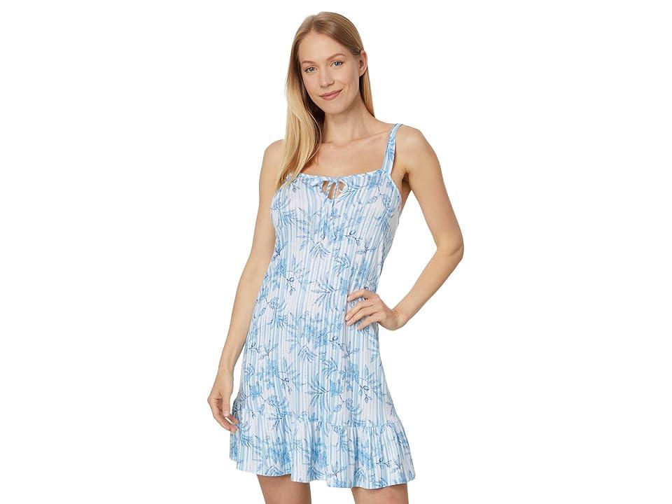 Tommy Bahama Floral Stripe Short Gown Floral Stripe) Women's Pajama Product Image