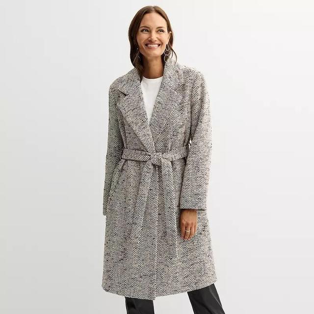 Womens Nine West Long Wrap Coat Product Image