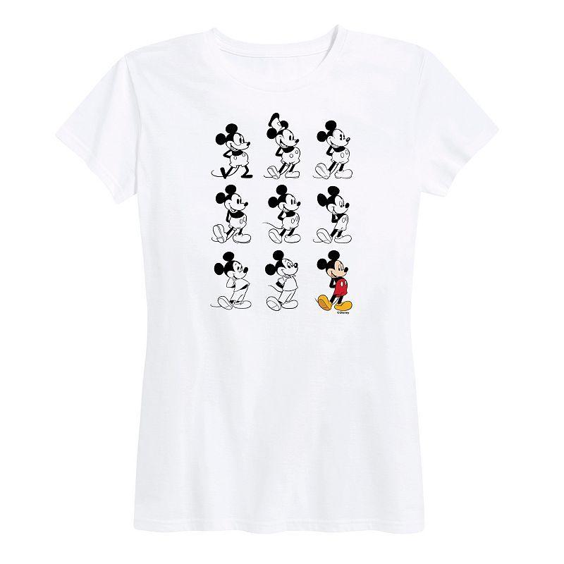 Disneys Mickey Mouse Womens Evolution Graphic Tee Product Image