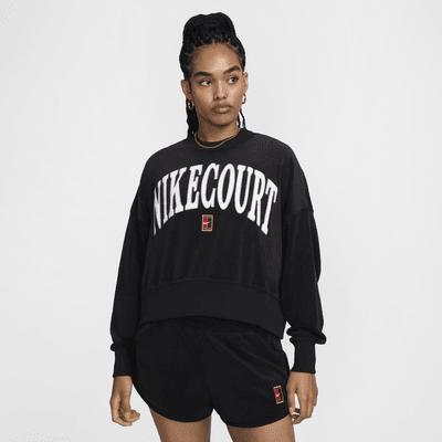 Nike Women's Court Heritage Over-Oversized Crew-Neck Graphic Tennis Sweatshirt Product Image